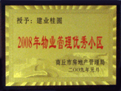 2009年1月6日，商丘桂園榮獲"商丘市物業(yè)管理優(yōu)秀小區(qū)"稱(chēng)號(hào)。